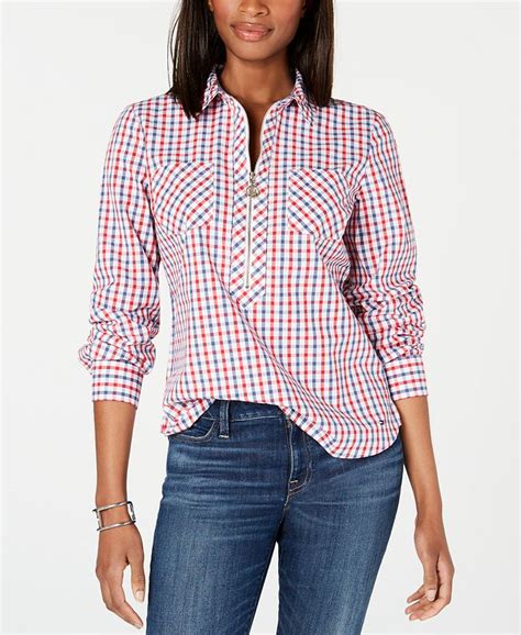 macy's tommy hilfiger tops women's.